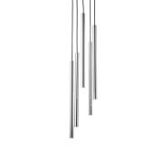 Hängeleuchte Sopel Lux, 5-flammig, rund, schwarz/silber, G9