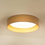 LED-Deckenleuchte Plafond, Samt, beige/gold, Ø 45 cm