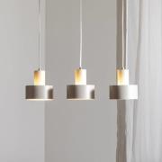 Hängeleuchte Rif 3, taupe, 3-flammig, linear, Stahl