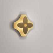 OLEV LED-Wandlampe ORNATO FLOWER, gold/braun, Metall 2.700 K