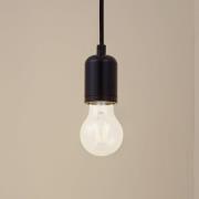 Lindby Pendelleuchte Hattie, schwarz, Ø 4,7 cm, Metall, E27