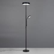 LED-Stehleuchte Palermo, schwarz matt, Fernbedienung, Memory