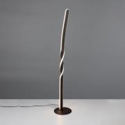 LED-Stehleuchte Ginko, schwarz matt, Metall, Höhe 110 cm