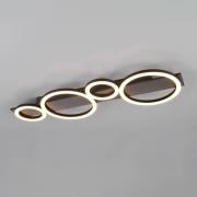 LED-Deckenleuchte Lumos, alu, 3.000 K, Metall, Länge 72 cm