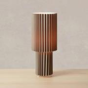 Markslöjd Tischleuchte Catis, grau, 45 cm hoch, Textil, E27