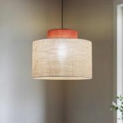 Hängeleuchte Duo, Ø 20 cm, rostbraun/naturbraun, Jute