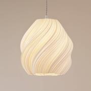 Lindby Pendelleuchte Nuvia, Ø 30 cm, weiß, gedreht