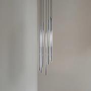 Hängeleuchte Sopel Lux, 7-flammig, rund, schwarz/silber, G9