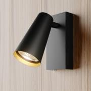 Lucande Strahler Angelina, schwarz/gold, Metall, 1-flg.