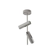 Deckenspot Leda 2, taupe, 2-flammig, Stahl, GU10, Höhe 55 cm