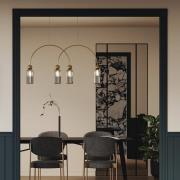 Maytoni Hängeleuchte Antic, rauchgrau/gold, 4-flammig