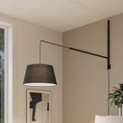 Lucande Wandleuchte Beleza, Höhe 150 cm, ausziehbar, Textil
