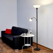 Lindby Stehlampe Elaina, Leselicht, rostfarben, 180 cm, E27