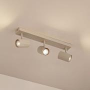Lindby Deckenspots Kardis, beige, 3-flg., Metall, GU10