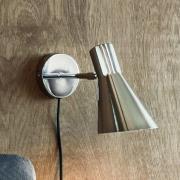 Dyberg Larsen Wandleuchte DL12, chrom, Höhe 20 cm, Metall