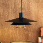 Dyberg Larsen Pendellampe Kay, Ø 50 cm, schwarz, Metall