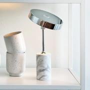Dyberg Larsen LED-Akku-Tischlampe Starlight, chrom/weiß
