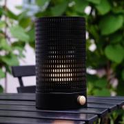 Dyberg Larsen LED-Akku-Tischlampe Mesh, schwarz, Höhe 20 cm
