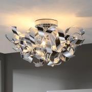 Lindby Deckenlampe Elviro, Ø 50 cm, chromfarben, Metall