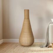 Lucande Stehleuchte Takeo, Rattan, Höhe 115 cm, E27