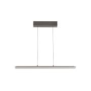 LED-Hängelampe Torvi, sandgrau/rauchgrau, 88 cm Metall/Glas