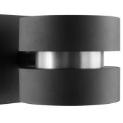 LED-Wandlampe Glow-Sphere, schwarz, Ø 13 cm, Metall, 2-flg.