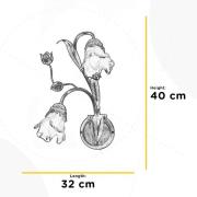 Wandleuchte Arianna, bronzefarben, 2-flammig, Eisen, Glas