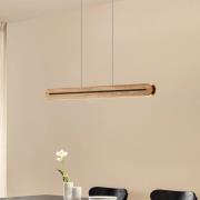 Lucande LED-Pendelleuchte Darnor, Holz, CCT, Länge 100 cm