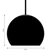FRANDSEN Hängeleuchte Ball Glass, sandgrau, Ø 25 cm