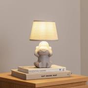 Tischleuchte Monkey, grau, Keramik, 28 cm hoch, E14