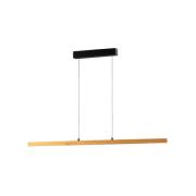 LED-Pendellampe Shine-Wood, Länge 141 cm, Eiche/schwarz CCT