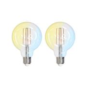 LUUMR Smart LED E27 G95 7W ZigBee Tuya Philips Hue 2er-Set