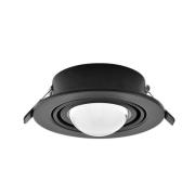 Lindby Einbaustrahler Jyla, schwarz, 4.200 K,Ø 13 cm, Linse