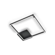 LED-Deckenleuchte Yoko-Q500, schwarz, 50x50 cm, Aluminium