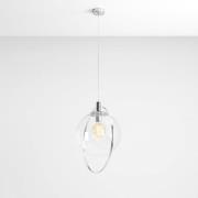 Hängeleuchte Aura, chrom, Metall, Glas, klar, E27