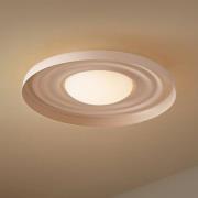 Lindby LED-Deckenleuchte Waves, beige, Ø 43 cm, Metall