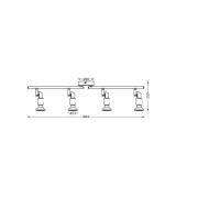 OSRAM Deckenstrahler, weiß, 4-flg., Metall, GU10-LED 927 dim