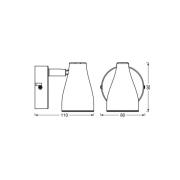 OSRAM Deckenstrahler PEAR, schwarz, 1-flg., GU10-LED 2.700 K