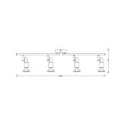 OSRAM Deckenstrahler, silber, Metall 4-flg. GU10-LED 2.700 K