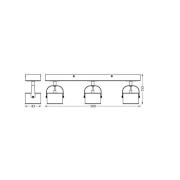 OSRAM LED-Deckenleuchte JUPITER, 3-flammig, silber, Metall