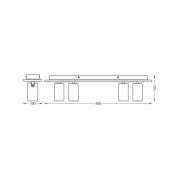 OSRAM Deckenstrahler MERCURY schwarz 4-Spot GU10-LED 927 dim
