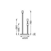 OSRAM Stehleuchte DECOR STICK, beige, Höhe 78 cm, 3-flammig
