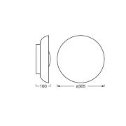 OSRAM Deckenleuchte ORBIS MILAN, weiß, Ø 31 cm, Metall/Glas