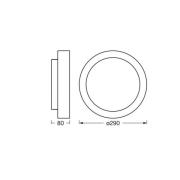 OSRAM Deckenlampe ORBIS MADRID, schwarz, Ø 29 cm Metall/Glas