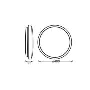 OSRAM LED-Deckenlampe ORBIS LONDON, schwarz, Ø 48 cm, Metall