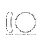 OSRAM LED-Deckenlampe ORBIS LIVIA, Ø 52 cm, grau, Metall dim