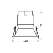 OSRAM LED-Einbauspot TWIST, weiß/schwarz, 840, Ø 7 cm Metall