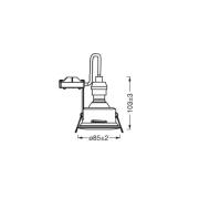 OSRAM LED-Deckeneinbauspot RECESS, weiß Ø 9 cm IP65 GU10-LED