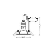 OSRAM Einbauspot, Ø 9 cm, weiß, Metall, GU10-LED, 2.700 K