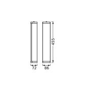 OSRAM Wandlampe BATHROOM schwarz 46 cm lang Metall/Glas IP44